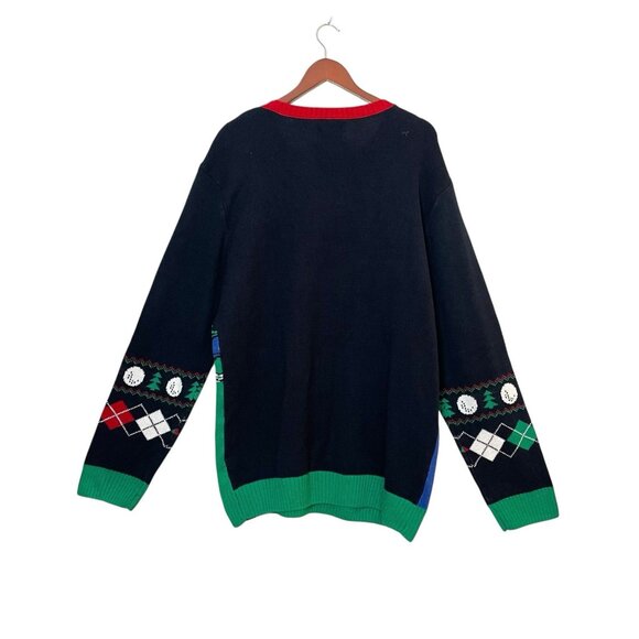 The Ugly Sweater Co. Santa Golfing Mens XXL Christmas Graphic Pullover - Picture 5 of 7